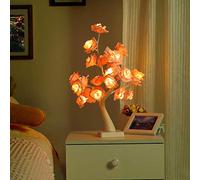NNGT Table Lamp,Desktop Rose Bonsai Tree Light Lamp, Fairy Light Spirit Tree Lamp,24 LED Tree Lamp Decorative Light for Living Room Bedroom Two Modes: USB/Battery Powered