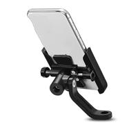 NNJIEUPO Motorcycle Phone Clamp Compatible With Vespa For Piaggio Byq For CITY PART For ZIP50 FLY Medley 150 For MP3 500 300 Motorcycle Handlebar Mobile Phone Holder GPS Stand(Black,Mirror Holder)