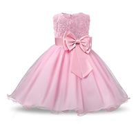 NNJXD Girl Sleeveless Lace 3D Flower Tutu Holiday Princess Dresses …, Pink, 5-6 Years