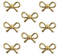 NNNJunhua 8 Pcs Zinc Alloy Bow Drawer Knobs, Gold Vintage Decorative Handles for Kitchen Cabinets, Vanity Dressers, Nursery Kids Bedrooms (Gold-8)