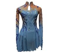 Nnnydjy Artistic Rhythmic Gymnastics Leotards for Girls Lady's Figure Skating Competition Suit Ice Skating Sports Skirt,A,XL