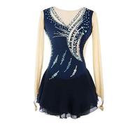 Nnnydjy Lady's Professional Skating Costume Figure Ice Skating Competition Dresses for Girl Artistic Gymnastics Leotards,A,4_6Years