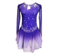 Nnnydjy Lady's Skating Costume Professional Figure Ice Skating Competition Dresses for Girl Artistic Gymnastics Leotards,A,L