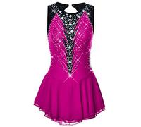 Nnnydjy Professional Roller Ice Skating Dress Figure Skating Competition Outfits for Girl Handmade Gymnastics Leotards,B,XXXL