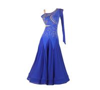 Nnnydjy Standard Ballroom Dance Dresses for Competition Women's Waltz Dancing Clothing Embroidery Tango Modern Dance Wear,A,XXL