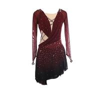 Nnnydjy Women's Professional Figure Skating Dress Girls' Ice Skating Dance Clothing Adults Gymnastics Competition Costume,A,5_8Years