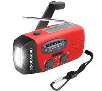 NNOOAADIO Wind Up Radio, Solar Hand Crank SOS Radio for Outdoor Survival | Emergency AM FM Weather Radio, SOS Alarm, 2000mAh Portable Power Bank Rechargeable USB Phone Charger, Bright LED Flashlight