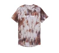 NNormal Race 2.0 short sleeve t-shirt reddish brown white - L