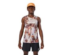 NNormal Race 2.0 sleeveless t-shirt reddish brown white - S