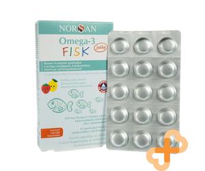 NNORSAN Omega-3 KIDS Jelly, 45 Strawberry Lemon Flavoured Gummies With Vitamins