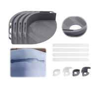 nnOuOnn Bed Sheet Holders for Bedding, Fitted Sheet Clips with Lock Strips Anti-slip, 4PCS Mattress Bedsheet Grippers for Keep Fitted Sheet in Place, Bedroom Bed Accessories (Grey, Low)