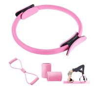 nnOuOnn Circle Pilates Ring Set, Magic Durable Resistance Yoga Fitness Equipmentfor Women, Core Balance Training Kit, Non-Slip Home Gear with Adjustable Pilates Essential kitr Gym Rings