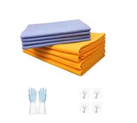 nnOuOnn Miracle Absorbent Cleaning Cloth Shammy, 8pcs Ultra-Absorbent Premium Multi-Purpose Cleaning Shammy Towel, Cleaning Cloths for Home All Purpose, Reusable Non-Scratch Woven Cars Pet