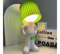nnOuOnn Shy Boy Night Lamp, Funny Little Man Willy Desk Lamps, Bedside Lamps Home Decoration Novelty White Elephant Gifts for Adults Creative Weiner Bedside Light Valentines Day Gifts (Green)