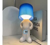 nnOuOnn Shy Boy Night Lamp, Funny Little Man Willy Desk Lamps, Bedside Lamps Home Decoration Novelty White Elephant Gifts for Adults Creative Weiner Bedside Light Valentines Day Gifts (Blue)