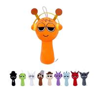 nnOuOnn Sprunki Plush Toys for Kids, Incredibox Sprunki Merch Plushies Animal Doll, Cute Soft Stuffed Sprunki Figures Game for Gift Party Decoration (Orange)