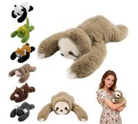 nnOuOnn Weighted Sloth Plush Toy, Stuffed Animal, Cuddly Stuffed Animal with Glass Beads for Comfort & Relaxation, Soft Plush Pillow for Adults, Hugging Companion for Anxiety Relief & Sleep Support