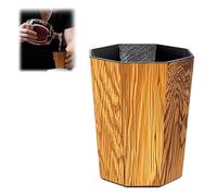 nnOuOnn Whiskey Grail Cup, Handmade and Wooden Barrel Charred Whiskey Glasses, Classical Oak Bourbons Drinking Vessel for Man,Unique Gift Barrel Inspired for Whiskeys Lovers