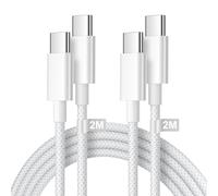 NNT iPhone 15/16/16 Pro/16 Pro Max Charger Cable (2M 2Pack) 60W USB C to USB C [MFi Certified] Fast Charging Cable, Type C to C Cord Lead Braided Cable for Apple iPhone 15/15 Pro/15 Pro Max, iPad Pro