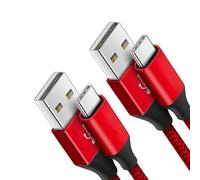 NNT USB C Charger Cable 1M-2M 2Pack Type C Charger Fast Charging Lead Nylon Braided for Samsung Galaxy S21 S20 S10 S9 S8 A12 A20e A21s A40 A51,Huawei P30 P20 P40,Google Pixel (1 METER [2 PACK RED]
