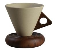 NNVASOPEU Coffee Cup Ceramic Design Cup-coarse Pottery Conical Hat - Small Size (b Base)-e-Commerce Packaging