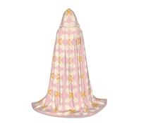 NNVren Floral patterns & cute Print Hooded Cloak Cape for Men Women Halloween Cosplay