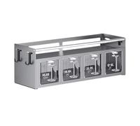 NNXHWY 4 Compartment Seasoning Rack Multi Functional Wall Mounted Condiment Storage Rack for Home