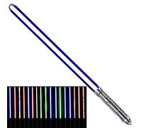 NNYCC Lightsaber Neopixel Custom Sound With TF Card Star Wars RGB Light Saber Toy Gift for Kid Adult with 15 Colors and 12 Sets of Sound Effects,Silver,Long