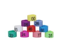 No.00-99 Digital Bird Leg Rings, 10 Colors, Pigeon Identification Leg Rings, Pigeon Training tools, 1000 Pieces.