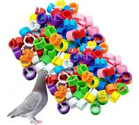 No. 001-500, 8/10/12mm Pigeon Foot Ring, Poultry Identification Label 10 Colors, Suitable for Chickens, Ducks and Quails (100pcs) 8mm (0.31in) 201-300