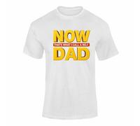 No.1 Dad T Shirt - Funny Retro Style Gift for Dad, NOW Music Inspired Graphic Tee for Father’s Day or Birthday - White L