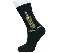 No.1 Gifts Men's Socks London Big Ben Picture Cotton Rich PACK 1