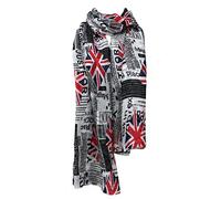 No.1 Gifts Newspaper Print Scarf Union Jack UK Flag Womens London Fashion