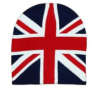 No.1 Gifts Union Jack British Flag Patriotic Ski Hat Unisex Navy Knitted Beanie Hat
