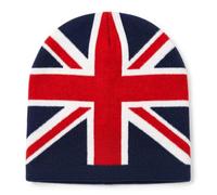 No.1 Gifts Union Jack British Flag Patriotic Ski Hat Unisex Navy Knitted Beanie Hat