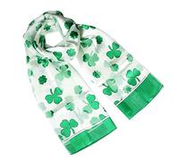 No.1 Gifts Women's Scarves Shamrocks St Patrick's Day Chiffon Satin Silky