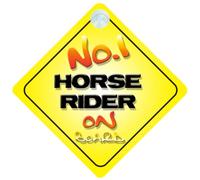 No.1 Horse Rider on Board Novelty Car Sign New Job/Promotion/Novelty Gift/Present