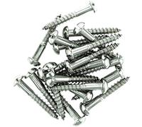 No.10 x 2.18 (5.0mm x 55mm) Slot Pan Wood Screw - Stainless Steel (A2) (Pack of 20)