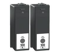 No.100XL 2 Black Compatible 100XL Printer Ink Cartridge Compatible with lexmark S305 S405 S505 S605 S815 S816 / Pro205 Pro2705 Pro805 Pro905 Pro901 Series Printer Models