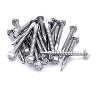 No.12 x 0.7 (5.5mm x 19mm) Hex Self-Drilling Screw (Flanged) - Stainless Steel (A2) (Pack of 20)