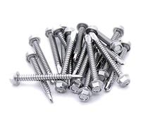 No.12 x 0.9 (5.5mm x 22mm) Hex Self-Drilling Screw (Flanged) - Stainless Steel (A2) (Pack of 20)