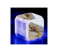 (No. 13, Three-sided alarm clock) Land Iguana Large Screen Digital LED Seven-Color Square Clock Student and Children's Electronic Alarm Clock