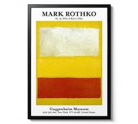 No. 13 White and Red on Yellow - Mark Rothko, Fine Art Print, Abstract Expressionist Wall Art, Famous Painting Home Decor, Modern Art Gift Idea, Archival Matte, A2 (Print Only) - 59.4x42cm