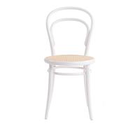 No 14 Dining Chair Rattan/ White