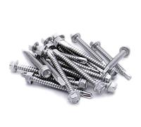 No.14 x 0.9 (6.3mm x 22mm) Hex Self-Drilling Screw (Flanged) - Stainless Steel (A2) (Pack of 10)