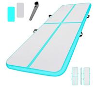 NO. 32 Inflatable Gymnastics Tumbling Mat. 10ft Air Gymnastics Tumble Track Training Mat Use for Home/Gym/Exercise/Fitness/Pilates/Yoga/Martial Arts/Beach/Cheerleading/Water Fun
