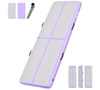 NO. 32 Inflatable Gymnastics Tumbling Mat. 10ft Air Gymnastics Tumble Track Training Mat Use for Home/Gym/Exercise/Fitness/Pilates/Yoga/Martial Arts/Beach/Cheerleading/Water Fun