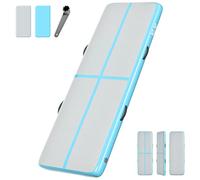 NO. 32 Inflatable Gymnastics Tumbling Mat. 10ft Air Gymnastics Tumble Track Training Mat Use for Home/Gym/Exercise/Fitness/Pilates/Yoga/Martial Arts/Beach/Cheerleading/Water Fun