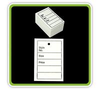 NO. 4 Ticket 1000 UnStrung UN Perforated Clothing Stock Ticket 40x62mm - with Border