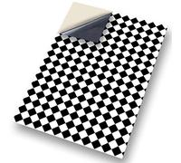 No 43 Floor Black Diamond: NEW SELF ADHESIVE Dolls House Wallpaper : 1/12th scale Sheet Size : 12. 1/12” wide x 8.3/4” high (318mm x 225mm) Superior “Non see through” Semi Matt Vinyl Coverings that can be applied instantly over existing papers or directly on to any smooth surface - substantial thickness !